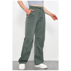 Штани жіночі напівбатальні зеленого кольору 179101L