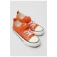 Кеди дитячі помаранчевого кольору однотонні текстиль 179154L Кеди дитячі помаранчевого кольору однотонні текстиль 179154L
