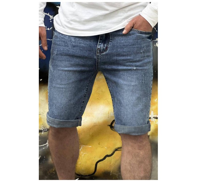 Шорти джинсові чоловічі синього кольору 179716L