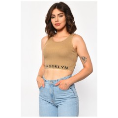 Топ жіночий бежевого кольору 179734L