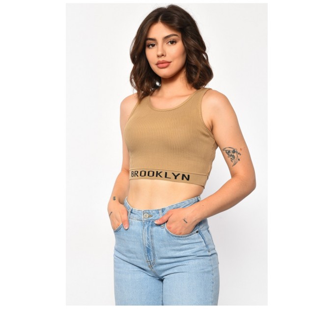 Топ жіночий бежевого кольору 179734L