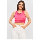 Топ-майка у рубчик жіноча рожевого кольору 179897L