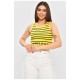 Топ-майка у рубчик жіноча жовтого кольору 179903L