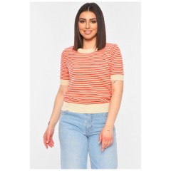 Футболка жіноча трикотажна червоного кольору 180168L