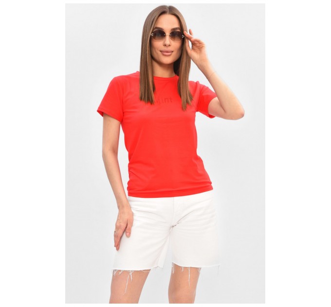 Футболка жіноча червоного кольору 180283L