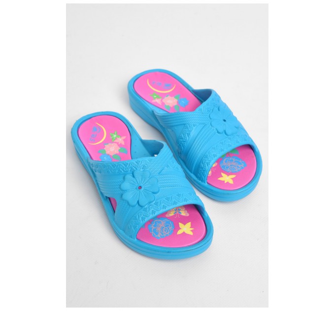 Шлепанцы детские для девочки пена голубого цвета 180451L