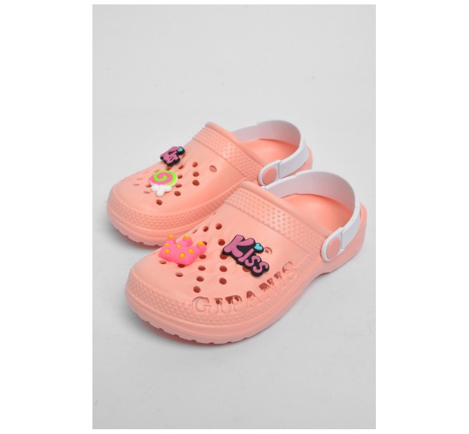 Кроксы детские для девочки розового цвета 180593L