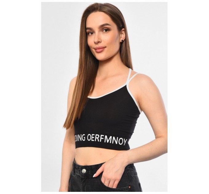 Майка-топ жіноча чорного кольору 181134L