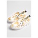 Мокасини дитячі для дівчинки білого кольору з принтом 181196L