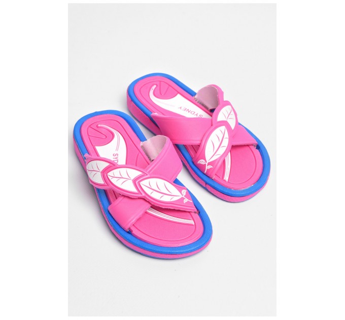 Детские шлепанцы для девочки розового цвета 181220L