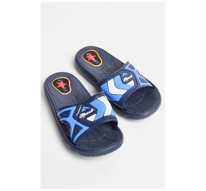 Шлепанцы детские мальчик темно-синего цвета 181233L