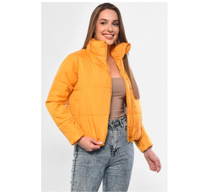 Куртка жіноча демісезонна гірчичного кольору 181486L