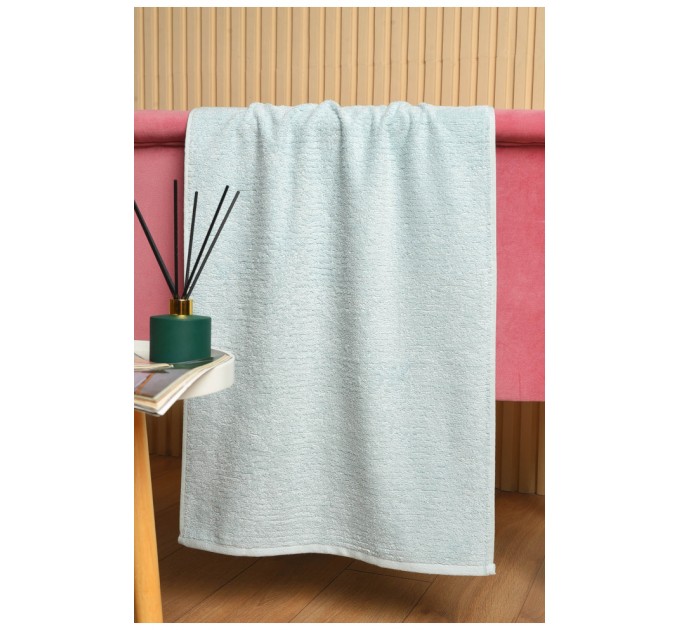 Полотенце для лица махровое голубого цвета 181813L