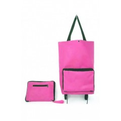 Сумка складана на колесах рожевого кольору 182298L