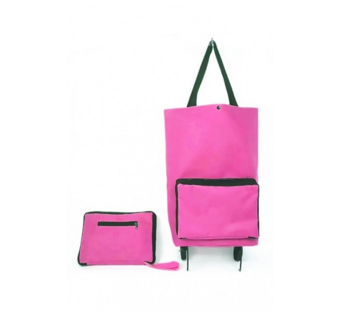 Сумка складана на колесах рожевого кольору 182298L