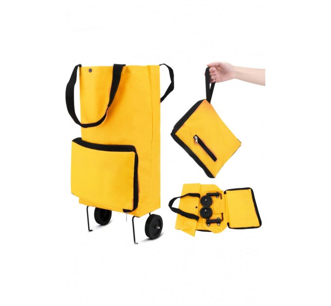 Сумка складана на колесах жовтого кольору 182306L