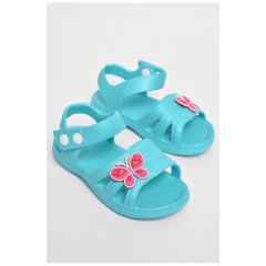 Детские босоножки для девочки бирюзового цвета 182337L