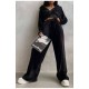 Спортивний костюм жіночий чорного кольору 182504L