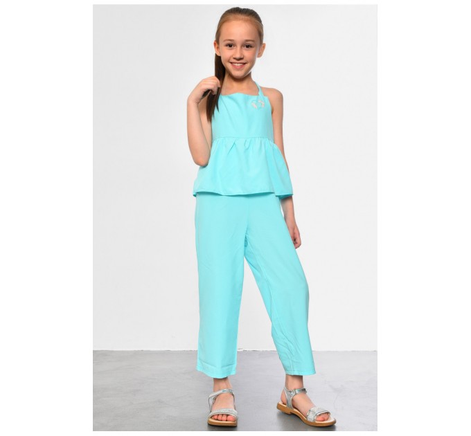 Комбінезон дитячий для дівчинки блакитного кольору 182573L