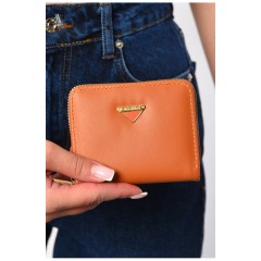 Гаманець жіночий з екошкіри коричневого кольору 182629L