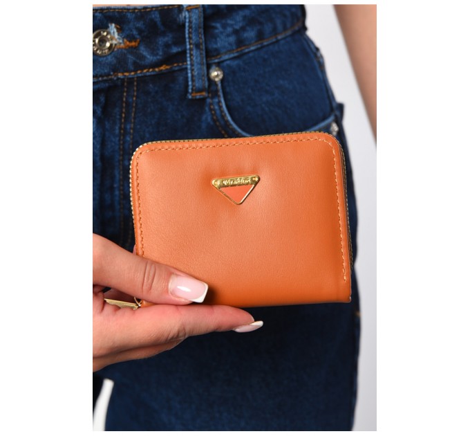 Гаманець жіночий з екошкіри коричневого кольору 182629L