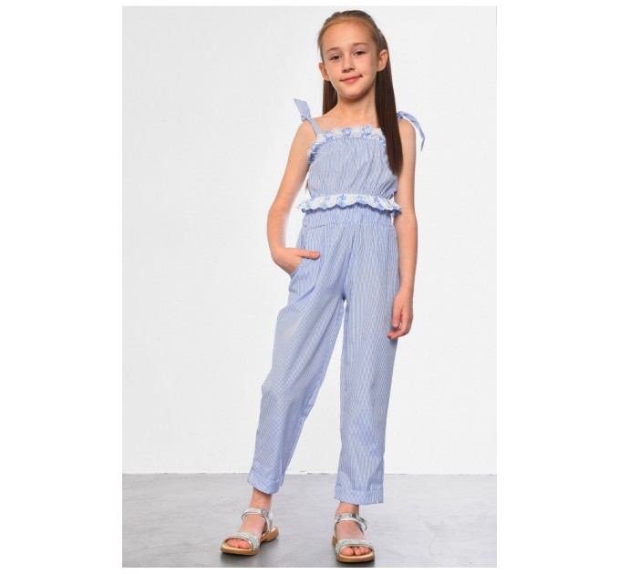Костюм дитячий для дівчинки блакитного кольору 182757L