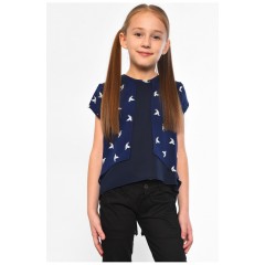 Блуза дитяча для дівчинки синього кольору 182765L