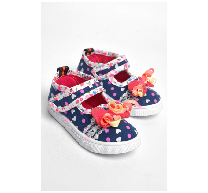 Мокасини дитячі для дівчинки темно-синього кольору 183477L