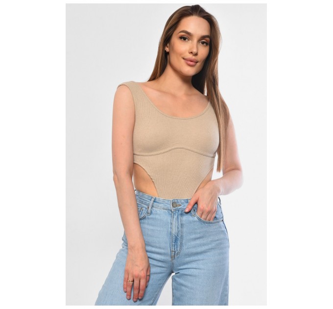 Женское боди однотонное серого цвета 183505L