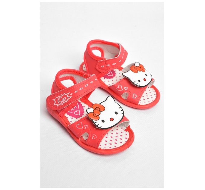 Босоніжки дитячі для дівчинки коралового кольору 183547L