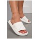 Шльопанці піна жіночі білого кольору 184050L