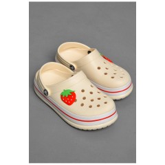 Кроксы детские для девочки молочного цвета 184067L