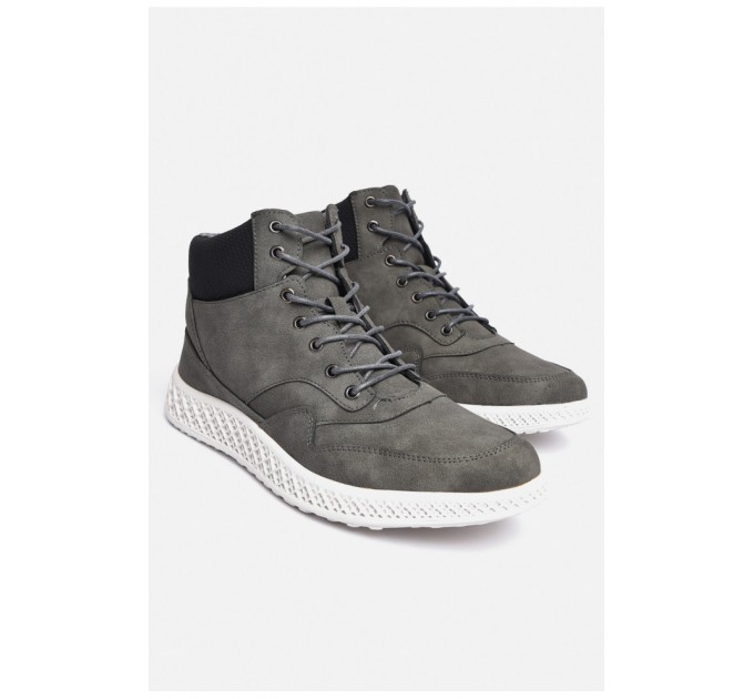 Черевики чоловічі демісезонні сірого кольору 184266L