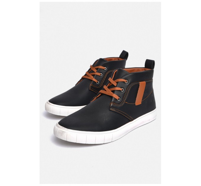 Ботинки мужские демисезонные черного цвета 184582L