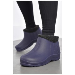 Калоші жіночі на хутрі синього кольору 185342L