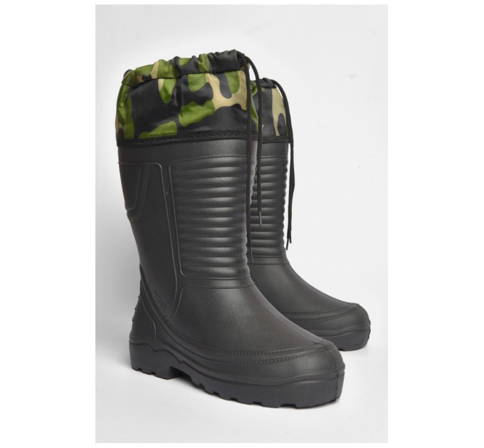 Сапоги мужские пена со съемным носком черного цвета 185805L