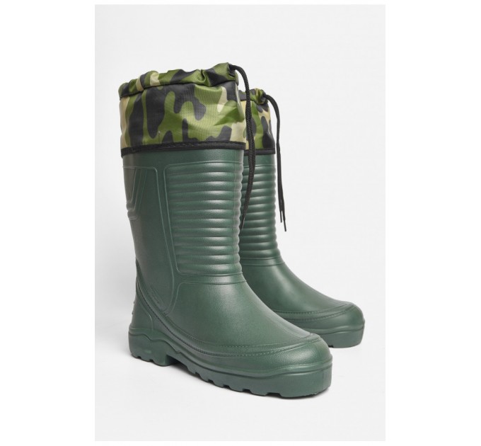 Чоботи чоловічі піна зі з`ємною шкарпеткою кольору хакі 185820L