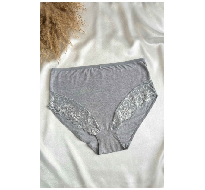 Труси жіночі напівбатальні сірого кольору 186416L