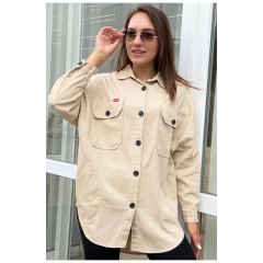 Сорочка жіноча бежевого кольору 186882L