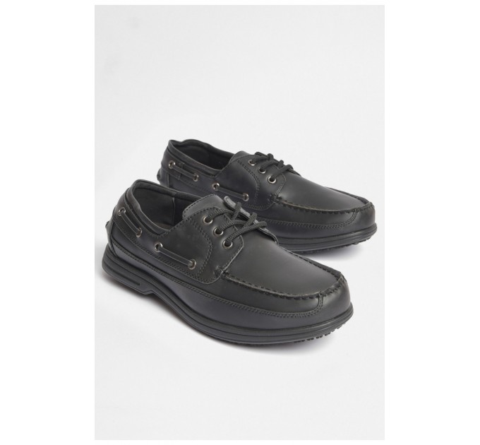 Туфлі чоловічі чорного кольору на шнурівці 186912L