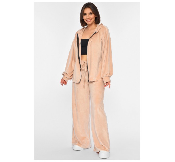 Спортивний костюм жіночий бежевого кольору 187060L