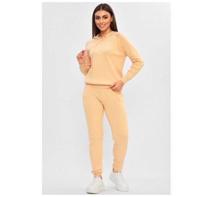 Костюм трикотажний жіночий бежевого кольору 187071L