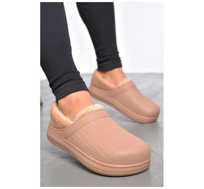 Галоши женские утепленные пудрового цвета 187160L