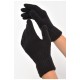 Рукавички жіночі трикотажні з начосом чорного кольору 187410L Рукавички жіночі трикотажні з начосом чорного кольору 187410L