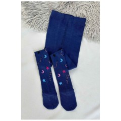 Колготи дитячі для дівчинки темно-синього кольору 187617L