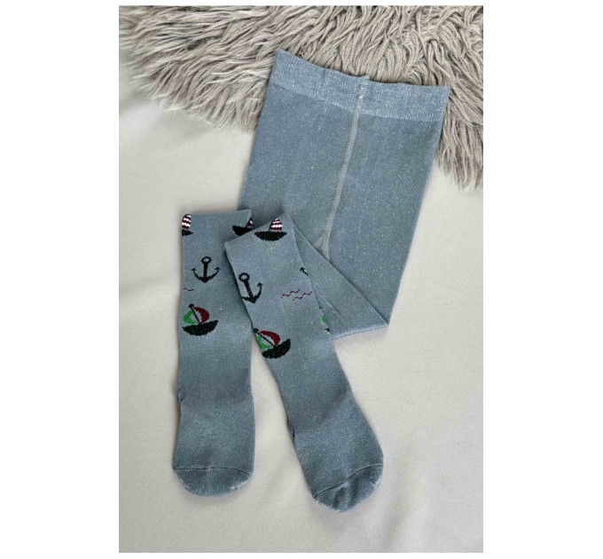 Колготи дитячі для хлопчика сірого кольору 187701L