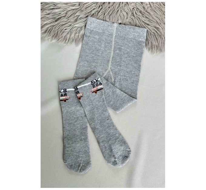 Колготи дитячі для хлопчика сірого кольору 187702L