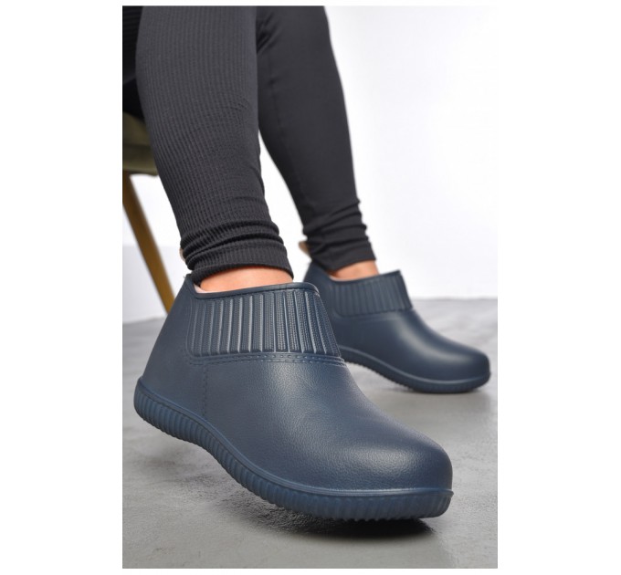 Калоші жіночі утеплені темно-синього кольору 187706L