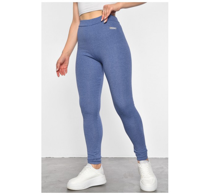 Лосини жіночі однотонні темно-блакитного кольору 187944L