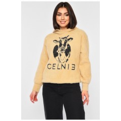 Худые женское альпака темно-бежевого цвета 188956L